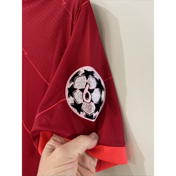 NEW 2021-22 Liverpool FC Home S/S No.6 Thiago Player Issue UEFA CL LFC SIZE MED - Picture 3 of 5